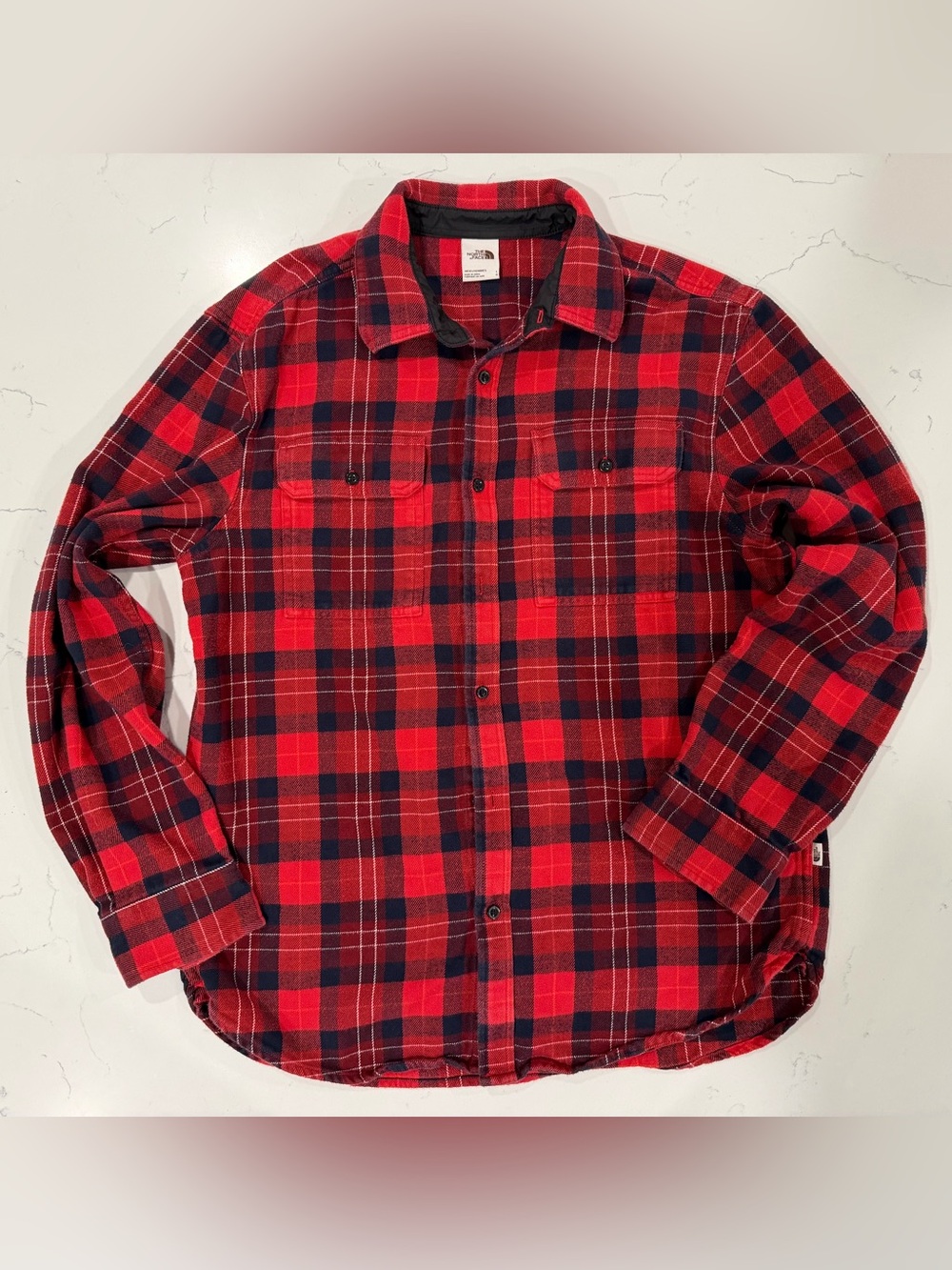 The North Face Red and Black Plaid Flannel